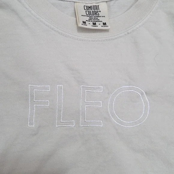 Fleo Crop Embroidered Logo Tee - Picture 2 of 4